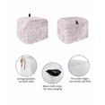 thumbnail image 2 of Pink Flower Toaster Cover 4 Slice, Vintage Farmhouse Boho Leaf Spring Solid Dustproof Bread Machine Oven Cover with Storage Pockets, Fits Most Kitchen Toasters Protector, 2 of 5