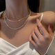 thumbnail image 2 of Collar brillante Popular para mujer, gargantilla de cadena de clavícula, joyería de moda de Color plateado, regalo de cumpleaños para fiesta de boda Deng Xun unisex, 2 of 2