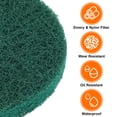 thumbnail image 4 of Uxcell 12pcs Scrubber Scouring Pads 180 Grits 4" Drill Power Brush Hoop and Loop Surface Conditioning Disc, Green, 4 of 6