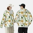 thumbnail image 6 of Kll Watercolor Bright Sunflowers Print Men'S Women’s Upf 50+ Sun Protection Outdoor Hoodie Jacket Long Sleeve Fishing Hiking Performance Shirt- Small, 6 of 8