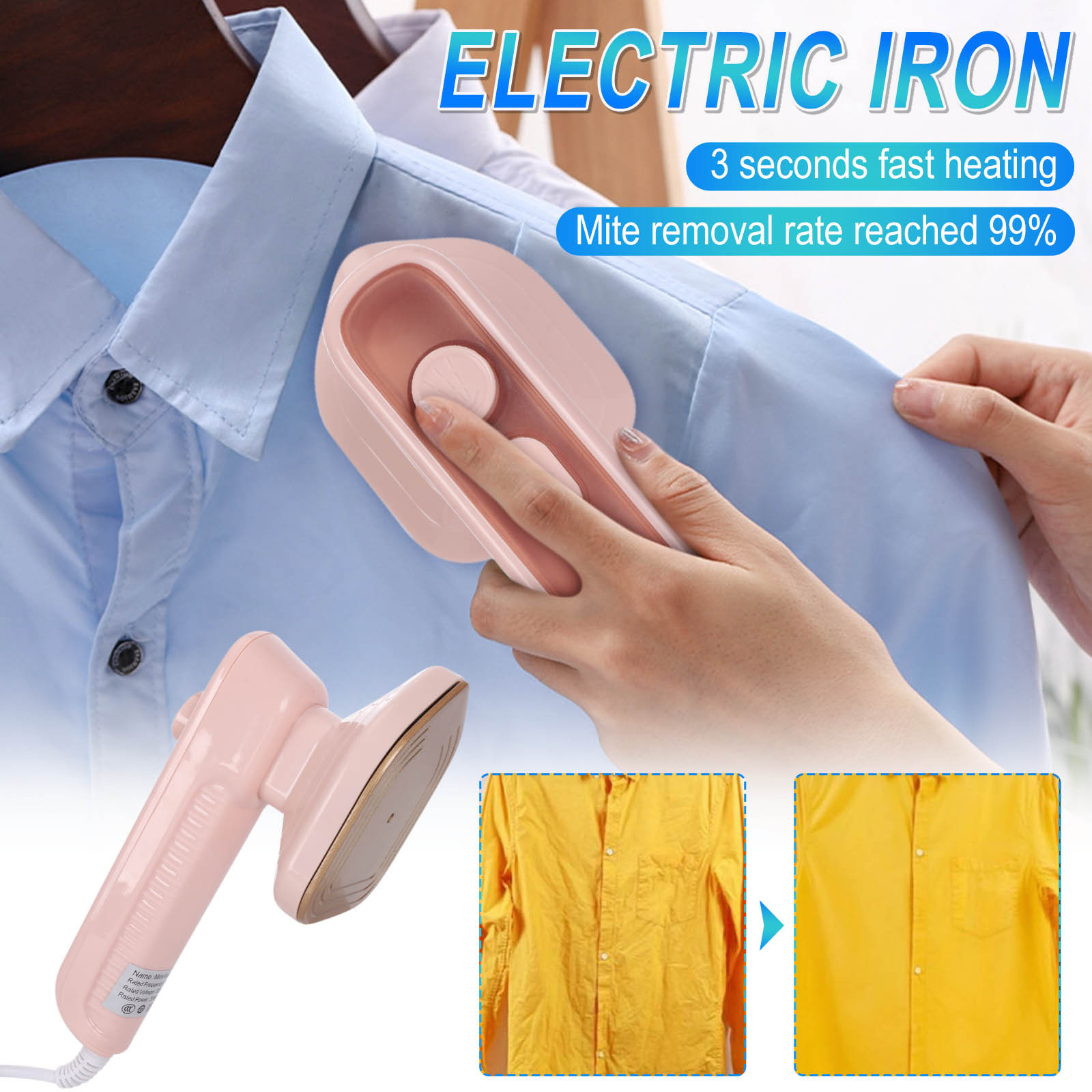 YiFudd Portable Mini Handheld Garment Steamer Lightweight Steamer