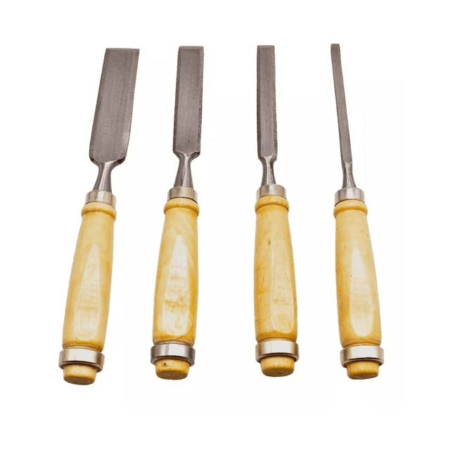 Juego Cincel Formon Gubia Carpintero Tallado Madera 4 pzs BLOOSOM