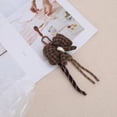 thumbnail image 6 of Unique Bargains 1 Pc Handbag Charms Keychain Plaid Bow Braided Bag Accessories Brown Yellow, 6 of 6