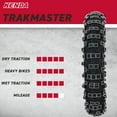 thumbnail image 5 of Kenda Trakmaster K760 80/100-21 Front and 120/100-18 Rear Tires for Motorcycles, Dirt Bikes, and City Bikes - Durable Off-Road & Street Performance with Keychain (2 Pack), 5 of 8