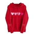 thumbnail image 4 of BEFOKA Basic Long Sleeve Hoodie Shirts For Women Valentine'S Day Crew Neck Sweatshirts Love Heart Printed Ladies Red Tops And Blouses Cute Tops Pullover Sweatshirt Letters Graphic Tshirts Tee Tops, 4 of 9
