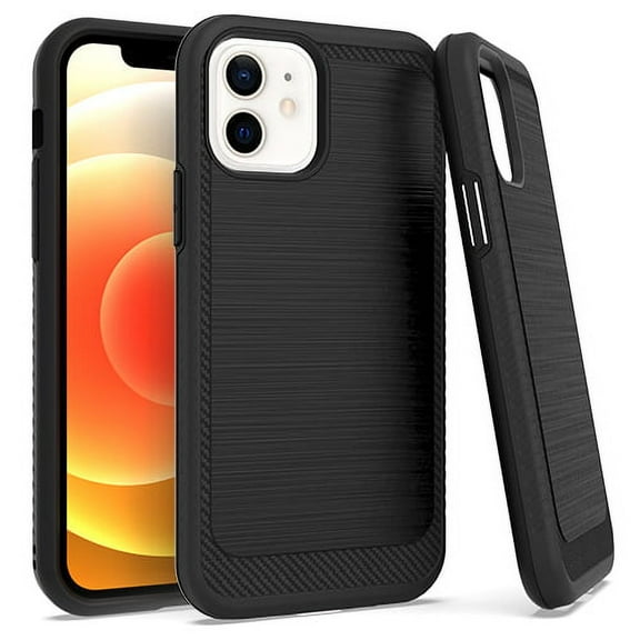 For Iphone 12 Mini 5.4 Brushed Case 3 Black
