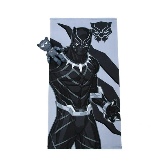 Marvel Avengers Black Panther King of Wakanda Bath Towel Bath Sponge Buddy Set