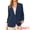 Navy Blue, variant on DARING DIVA Women's Corduroy Ruched Sleeve Lapel Pockets Blazer Jacket XS Navy Blue