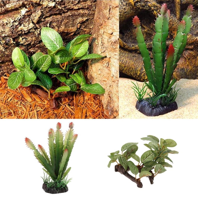 Plantas acuáticas artificiales Fernando 2 piezas decoración de pecera de Resina