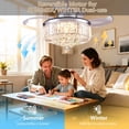 thumbnail image 4 of Ventilador de techo DumaiWay 48, regulable, con luces cromadas, 4 of 8