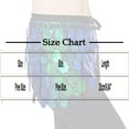 thumbnail image 3 of JGGSPWM Women's Sparkly Fringed Tie Side Wrap Skirt, Sequins Tassel Belly Dance Hip Scarf Waist Skirts for Party Green Free Size, 3 of 6
