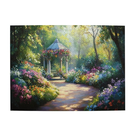 500 PCS Fairy Tale Garden Puzzles For Adults 500 Pieces,Stunningly Vibrant Colors,Family Leisure,Stress Relief And Entertainment,Vintage Style Wooden Jigsaw Puzzles As Home Decor