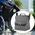thumbnail image 3 of Sac de Fauteuil Roulant avec Sangles Réglables, Pochette d'Accoudoir, Chaise de Transport pour Boîte à Pilules Extérieure, Téléphone Gris, 3 of 9