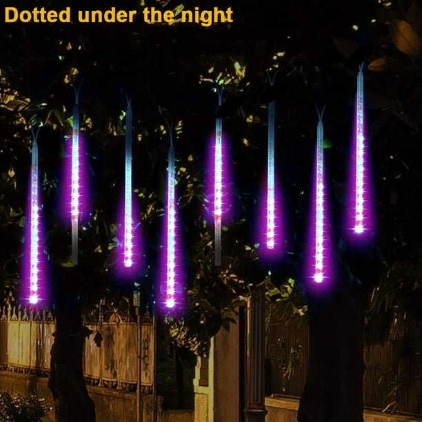Party LED Lights Shower Rain Xmas Tree Garden Outdoor Purple Walmart