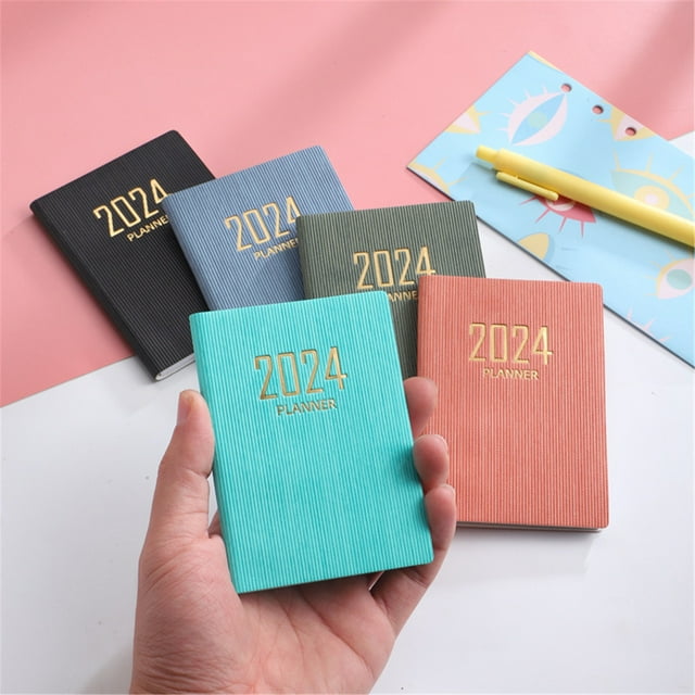 Fufafayo 2Pcs A7 Mini Notebook, Pocket Daily Planner for Travel, Compact Organizer for Work, Portable Diary for Journaling, Small Notepad for School, Weekly Planner for Pocket