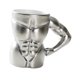 thumbnail image 4 of Taza de cerámica Taza de café 300 ml Taza de té Taza de desayuno Taza de café Decorativa con Plateado y blanco, 4 of 9