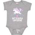 thumbnail image 3 of Inktastic My Nana Loves Me Unicorn Girls Baby Bodysuit, 3 of 5