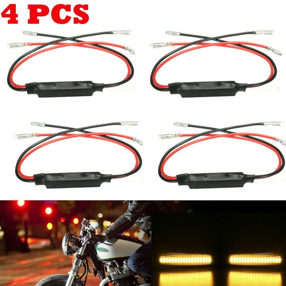 4PCS Motorcycle Resistor, 12V 10W Turn Signal LED Load Resistor Flash Blinker