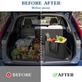thumbnail image 5 of Reusable Grocery Shopping Bags 10 Pack Large Foldable Tote Bags Bulk, with Long Handle for Shopping Groceries Clothes (Black), 5 of 8