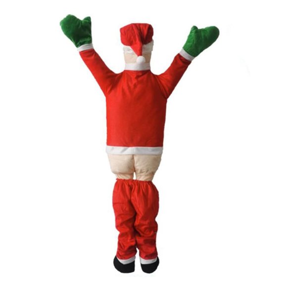 1.1M Santa Claus Pendant - Santa Pants Off Wall Climb Decoration Santa Hanging Ornament Holiday Ornament
