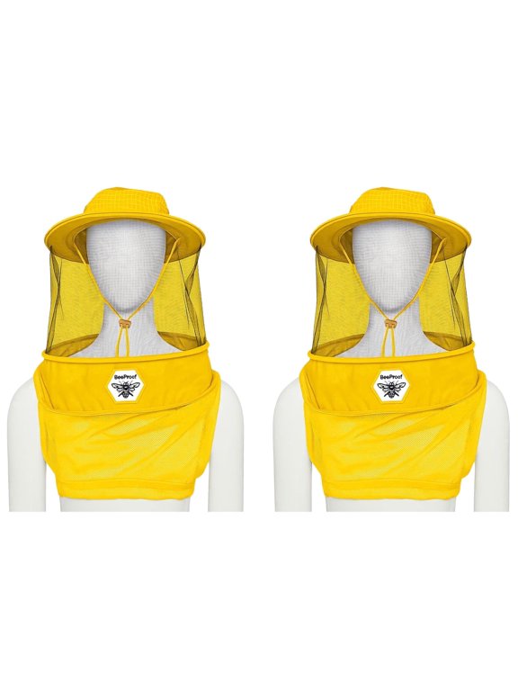 BP105 Beekeeping Veil Hat for Beekeepers (Gold, 2-Pack)