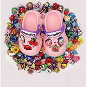 IVASKY 45 Pcs Random Shoe Charms for Clogs, Multicolor Decoration Pins for Kids Boys Girls Men Women, Party Favor Gifts PVC Bulk Pack