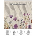 thumbnail image 5 of Purple Red Spring Floral Wrap Around Bed Skirts for King Bed 16" Drop,Bed Skirt with Adjustable Elastic Belt Dust Ruffle Bed Valance for Bedroom Watercolor Botanical Summer Flowers Bed Frame Cover, 5 of 7