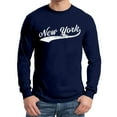 thumbnail image 5 of New York Baseball Script - Hometown Pride, Pitcher Long Sleeve T Shirt - Small - Navy, 5 of 6