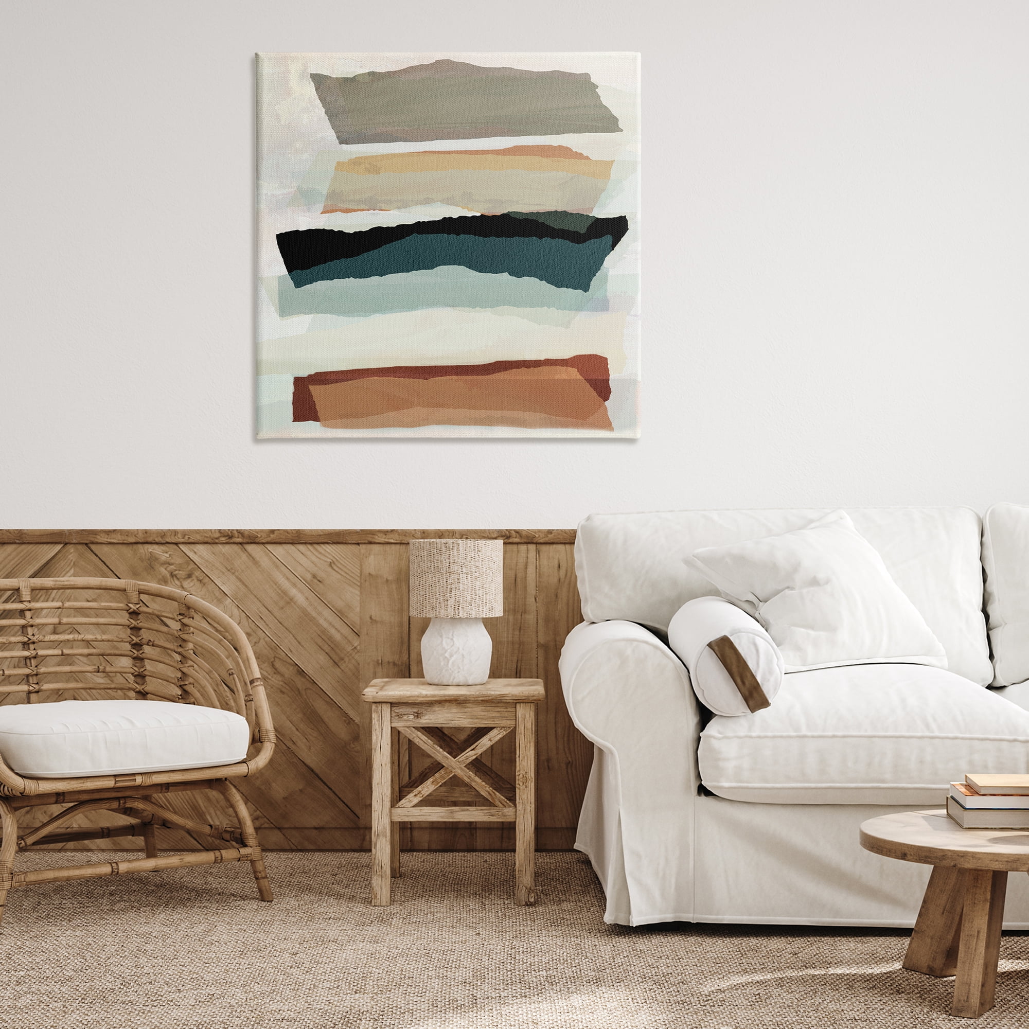 Stupell Industries Southwestern Layered Shapes Abstract Painting Gallery Wrapped Canvas Art Print Wall Art, 36 x 36