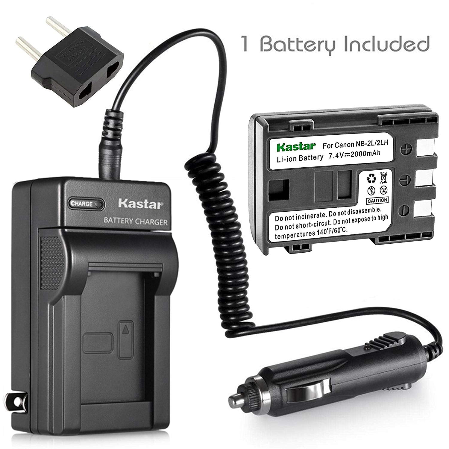 Replacement Battery /& Charger Set for Canon HV20 Camera Replacement Canon NB-2LH Battery /& Charger Kit