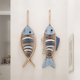 thumbnail image 1 of Fiudx Decoración de Pared de Pez de Madera, Huesos Colgantes de Temática Náutica, Diseño Azul Vintage, Decoración para Sala de Estar, Dormitorio y Baño, Estilo Costero Elegante, Idea de Regalo, Tamañ, 1 of 7