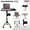 White, variant on Projector Stand 29.5 to 71 Inch Adjustable Tripod 2 Shelves Portable Laptop Cart w Phone Holder