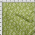 thumbnail image 3 of oneOone Cotton Poplin Light Green Fabric Geometric & Floral Texture Craft Projects Decor Fabric Printed By The Yard 56 Inch Wide, 3 of 4