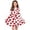 White, variant on Girls White Heart Print Long Sleeve Dress for Valentine's Day, A-Line Stretchy Casual Party Wear,Size 5-6 T