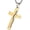 Gold, variant on Men's Stainless Steel Jesus Christ Crucifix Cross Lord's Prayer Pendant Necklace