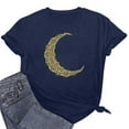 thumbnail image 6 of Penkiiy Muslim Ramadan T-Shirt for Women Women's Cute Graphic T-Shirts Crewneck Short Sleeve Moon PrintCasual Tee Tops M Navy, 6 of 6
