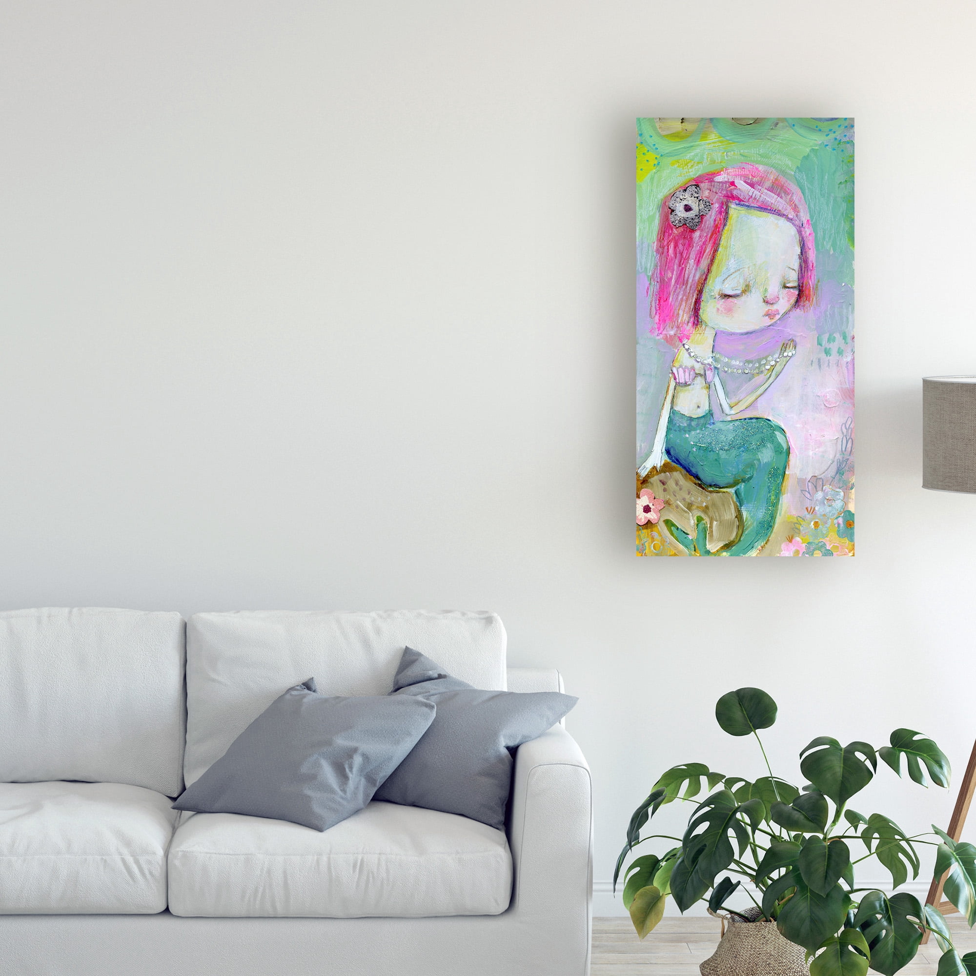 Trademark Fine Art 'Pearl Mermaid' Canvas Art by Mindy Lacefield