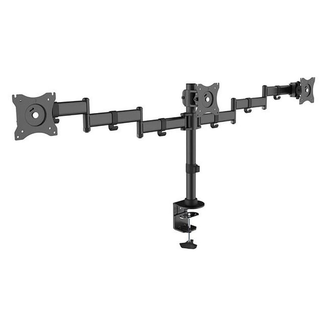 Ergomax Office ERA334BK Economy Steel LCD VESA Desk Mount for Three Monitors