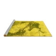 thumbnail image 2 of Ahgly Company Machine Washable Indoor Round Abstract Yellow Modern Area Rugs, 7' Round, 2 of 4