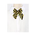 thumbnail image 5 of INSPIRE CHIC Women's Pre-Tied Adjustable Bowknot Striped Uniform Bowtie 4.33" x 5.51" Yellow Black, 5 of 5