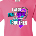 thumbnail image 4 of Inktastic Suicide Prevention I Wear Teal and Purple for My Brother Youth T-Shirt, 4 of 5