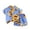 Blue, variant on boys easter outfit Boys' Hawaian Print Shirt & Shorts Set Summer Beach Outfit 2 Piece