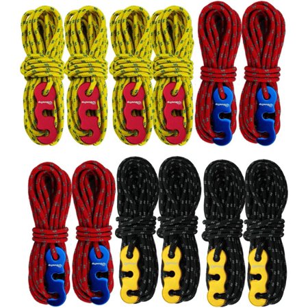 Florescence Rope Paracord, Fluorescent Light Reflective Tent Rope Camping Rope, Nylon ...