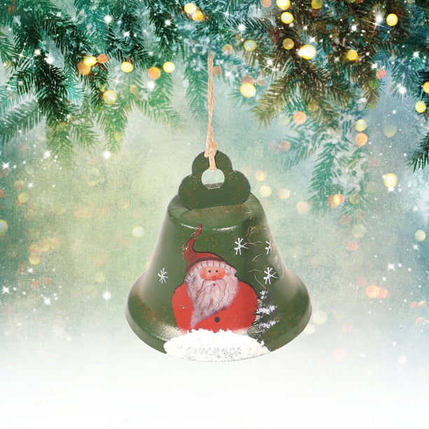 Campanas de Hierro Forjado, Decoración Navideña, Colgantes, Adornos para Árbol de Navidad, Campanas de Muñeco de Nieve Antiguas, Accesorios Navideños Colgantes