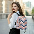 thumbnail image 6 of FORMRS Mini Backpack Purse for Women Travel Daypack Casual Shoulder Bag, White Geometric, 6 of 7