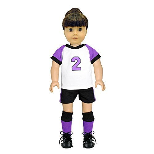 5pcs INCL fits American Girl dolls 18" Doll clothes 18 Doll Pink Soccer outfit 