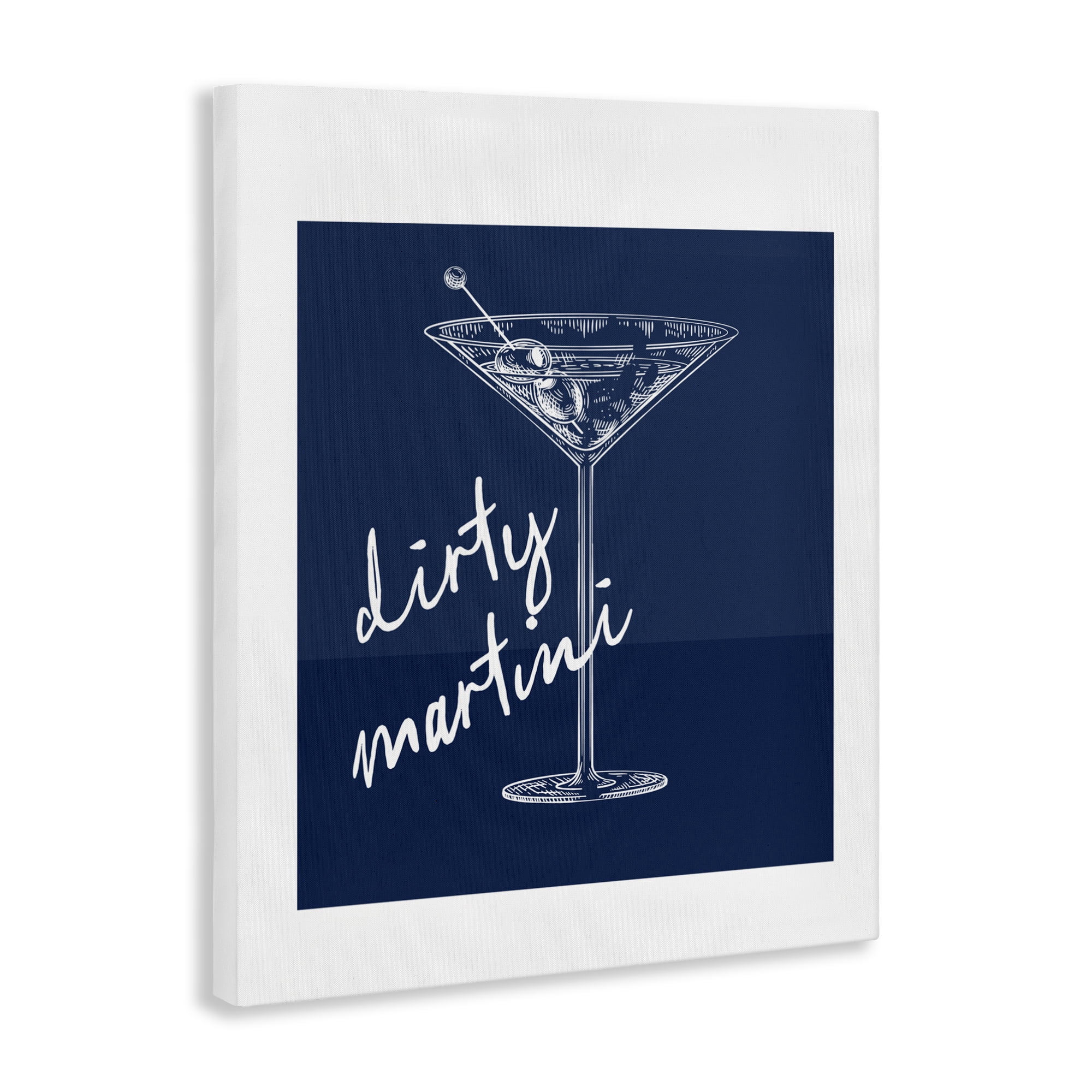 Stupell Industries Dirty Martini on Blue Canvas Wall Art, design by Lettered and Lined