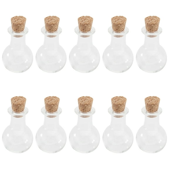 10 PCS Perfume Bottle Stopper Cordyceps Bottle Wishing Bottle Mini Vials Cork Cork Stopper Bottles Stopper Glass Bottle
