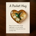 thumbnail image 2 of BNNG Pocket Hug Token Heart Shaped Flower Keepsake - Small Gift For Long Distance Relationship, Sympathy Memorial For Loved Ones, Friends Family Appreciation Present, 2 of 4
