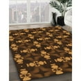 thumbnail image 2 of Ahgly Company Indoor Round Patterned Black Bean Brown Area Rugs, 5' Round, 2 of 6